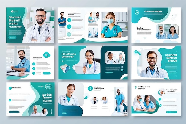 Photo medical and healthcare social media post template