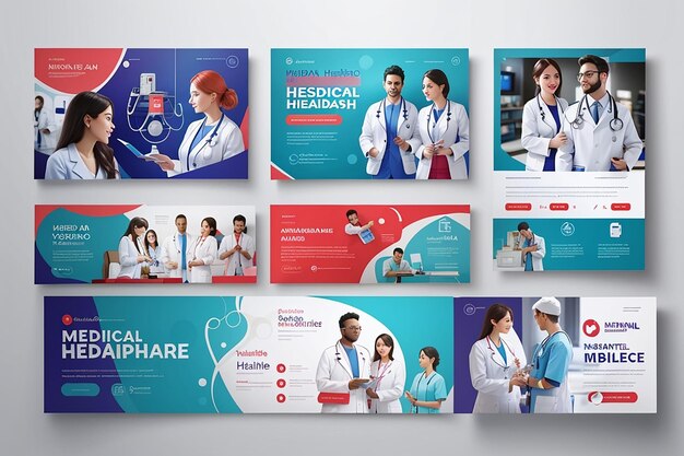 Medical healthcare youtube thumbnail and web banner template premium eps