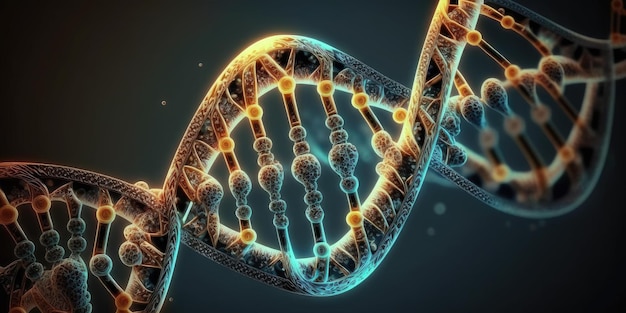 Medical helix of DNA in multiple colors