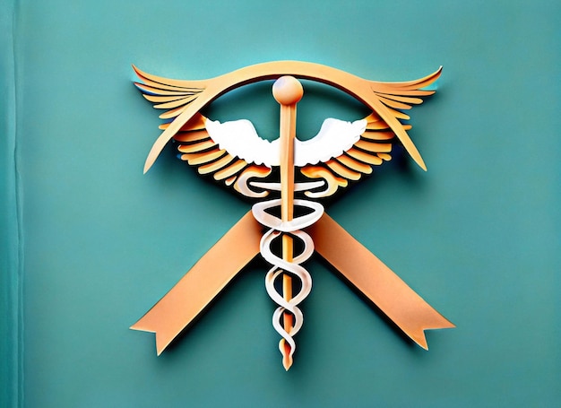 Photo medical icon caduceus rod of hermes