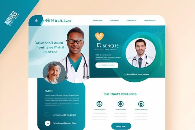 Medical id card health card medical insurance web template