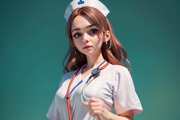 Medical institution wallpaper illustration background hospital nurse young doctor