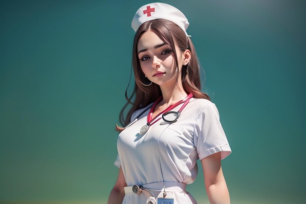 Medical institution wallpaper illustration background hospital nurse young doctor