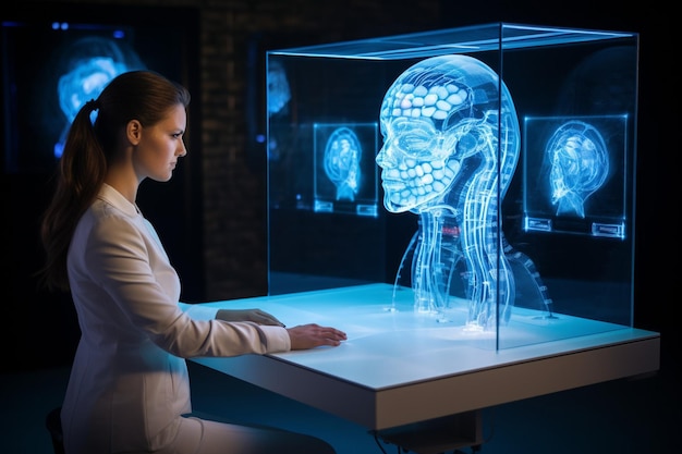 Medical internship with practical consultation and use of holographic monitors