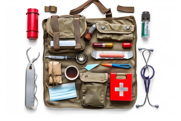 Medical kit with accesories