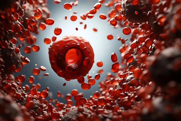 Фото Медицинская визуализация клеток крови marvel
