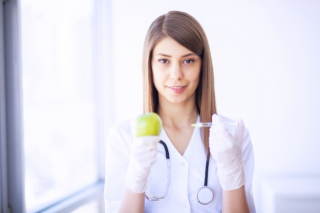 Medical physician female doctor in the clinic