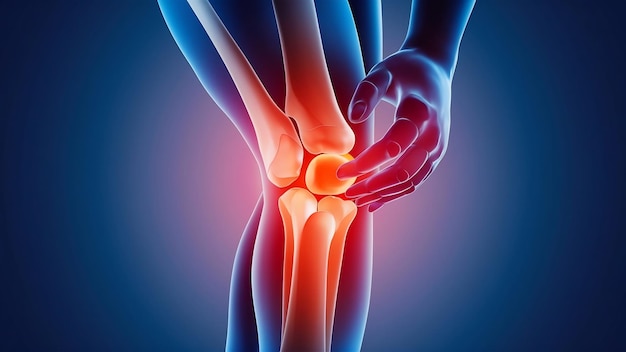 Medical poster image of the bones of the knee the joint in the knee