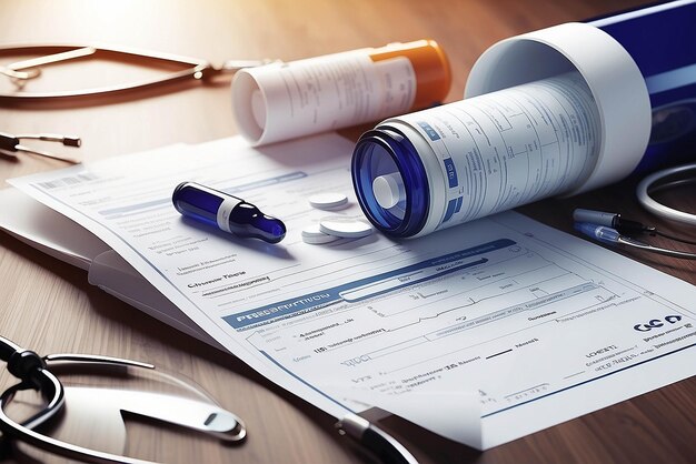 Photo medical prescription concept illustration