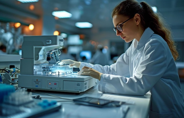 Foto un medico sta prendendo appunti sull'idoneità delle cebtrifughe xa