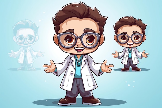 Medical Professional Mascot T Shirt Illustration Generative AI