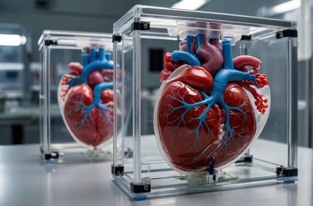 医学 の 専門 家 たち は 模型 の 心臓 を 分析 し て い ます