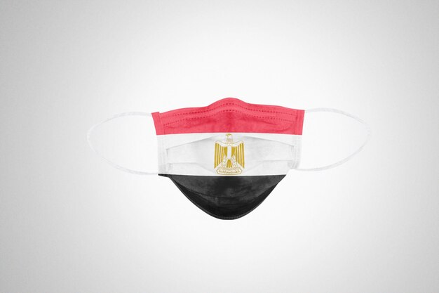 Medical protective mask with flag of Egypt