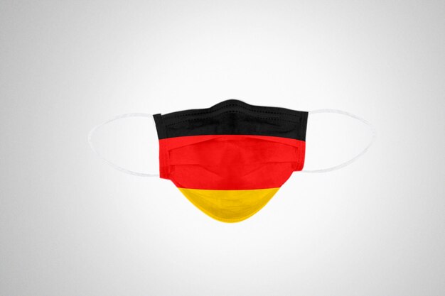 Medical protective mask with flag of Germany