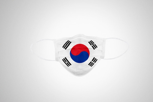 Medical protective mask with flag of South Korea