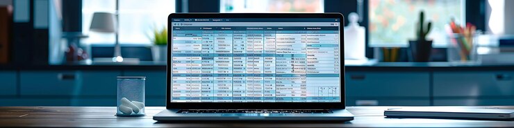Photo medical records on laptop screens for detailed health review