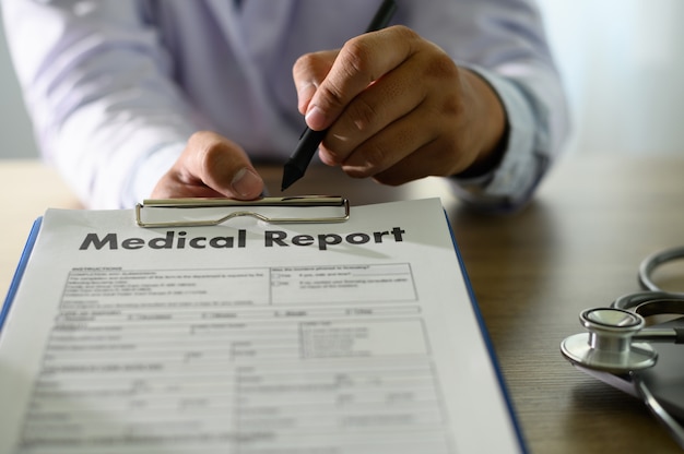 Medical records patient information Medical technology concept