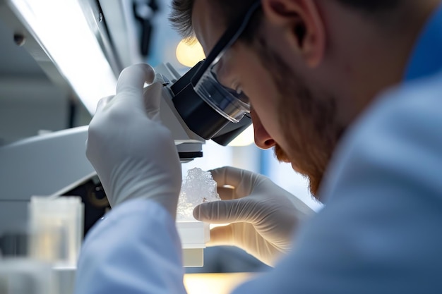 Medical Researcher Using 3D Printing To Analyze Tissue Sample