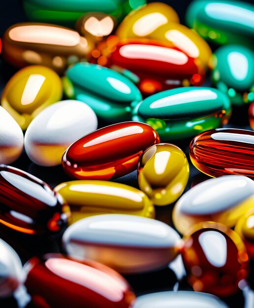 Medical scientific research prescription pills granules capsule medicine wallpaper background
