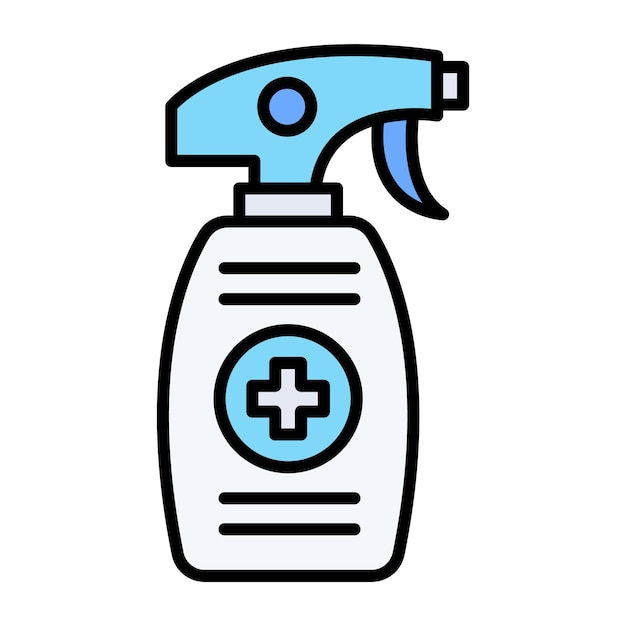 Photo medical spray flat illustration