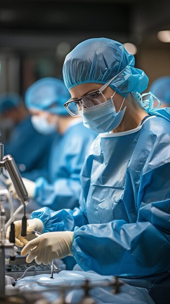 a medical staff performing surgery in the operating room