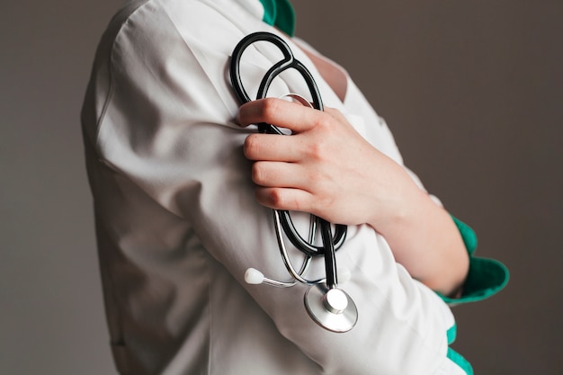 Medical staff with stethoscope