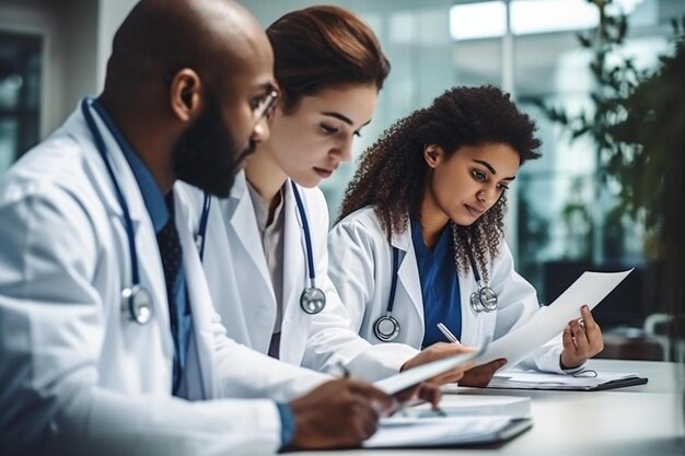 Foto personale medico che lavora insieme in un ospedale