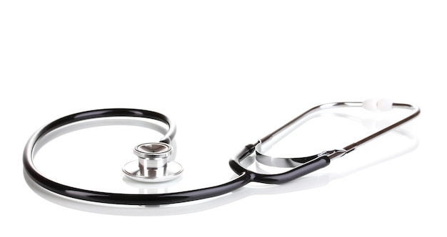 Medical stethoscope isolated on white