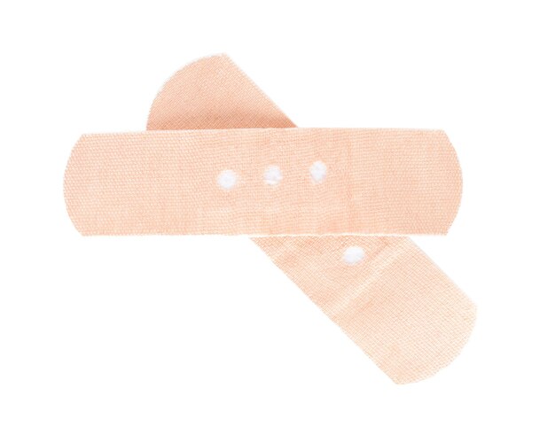 Medical sticking plasters isolated on white