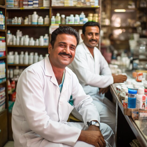 Photo medical store in the doctor tablet pharmacy