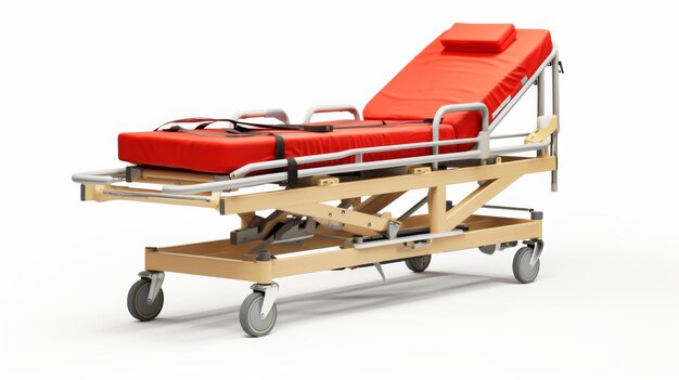 Photo medical stretcher on white background