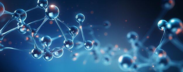 Медицинские исследования молекулярных структур Наука на службе человека Технологии будущего в нашей жизни Молекула модели медицины Генеративная ИИ иллюстрация