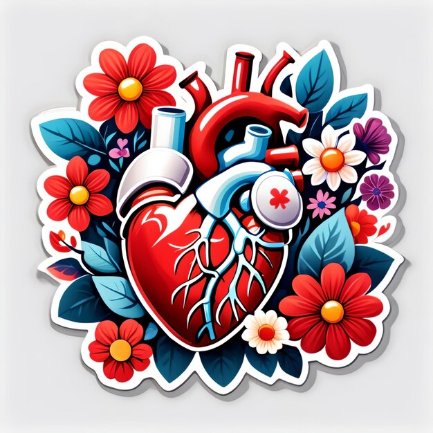 medical style sticker cardiology