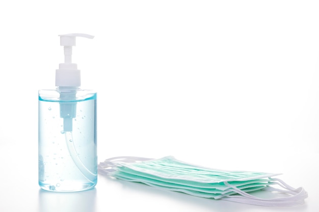 Medical surgical masks with alcohol sanitizer gel