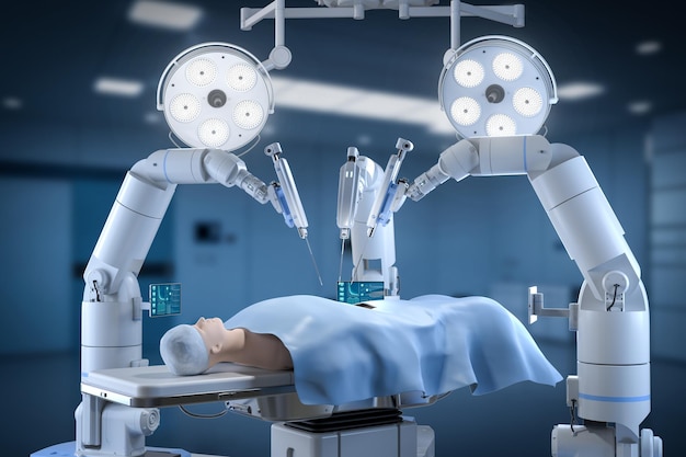 3D 렌더링 로 보조 수술과 수술실 모형