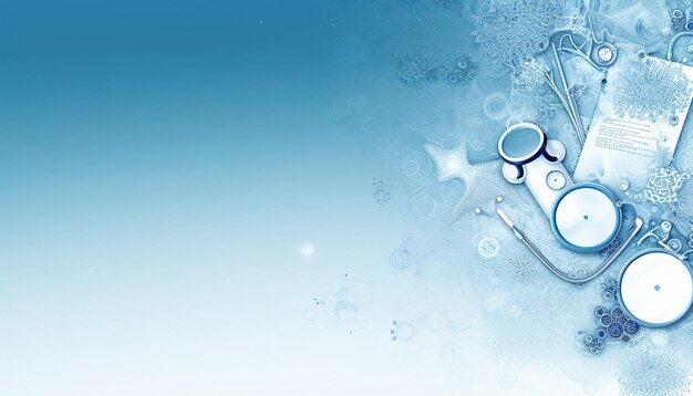 Photo medical thematic in blue and white colors