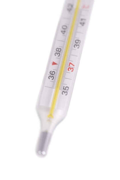 Medical thermometer isolated on the white background