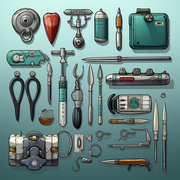 Photo medical tools game assets