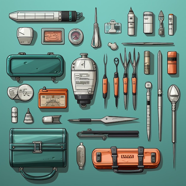 Photo medical tools game assets