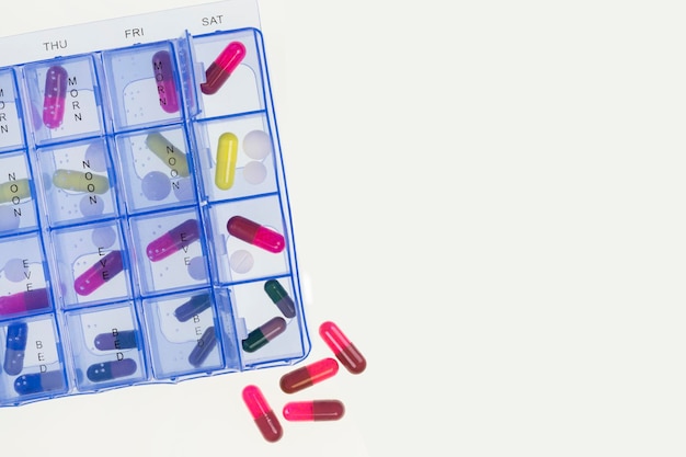 medical treatment daily drugs pack space for text