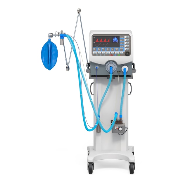 Medical ventilator 3D rendering