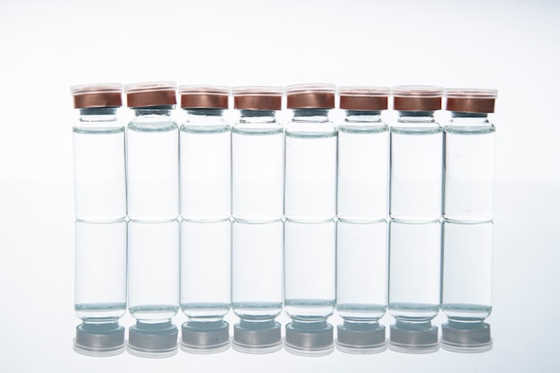 Medical vials isolated