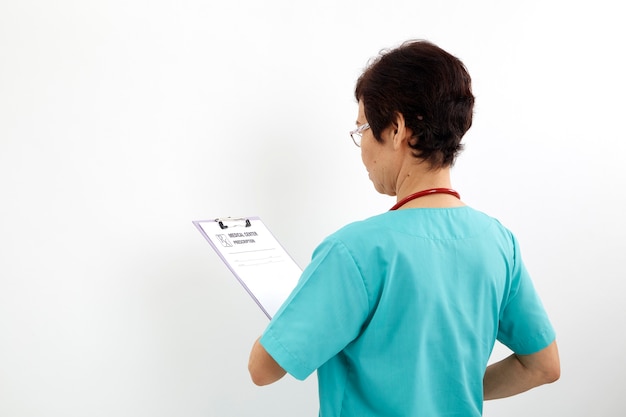 Medical with holding clipboard