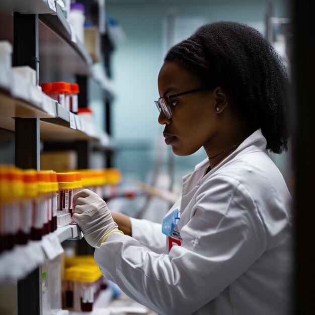 Medical worker in the laboratory