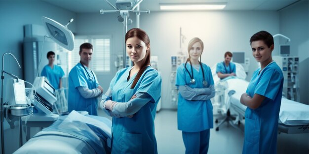 medical workers photo background