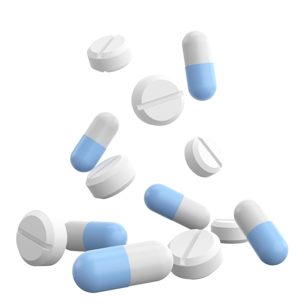 Medicine 3D drug 3D illustration