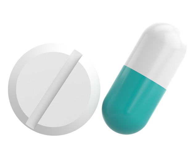 Medicine 3D drug 3D illustration