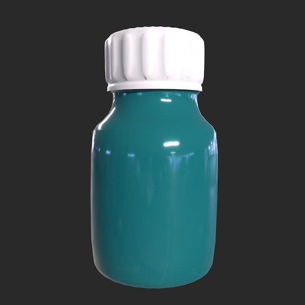 Medicine bottle 3d modelling