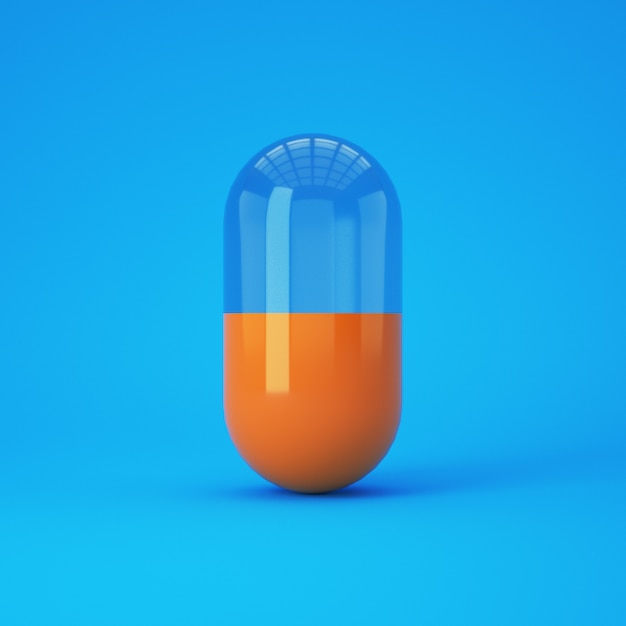 Photo medicine capsule pill render