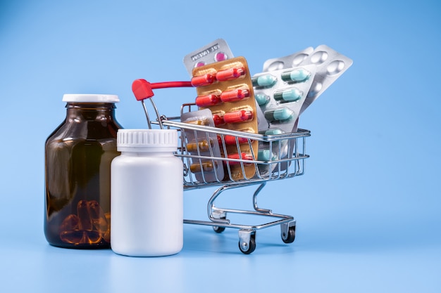 Medicine in cart shopping online